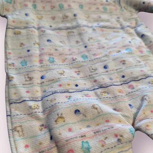 NWT Vintage Sonoma Cozy Cream Baby Footies Pastel Animal Print Size 3-6 Months - Picture 10 of 10